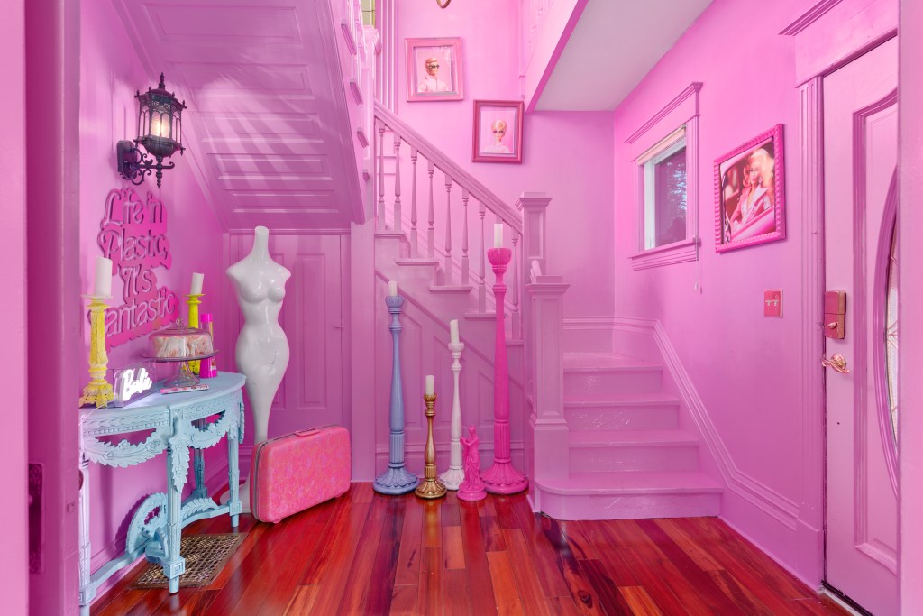 barbie pink themed house