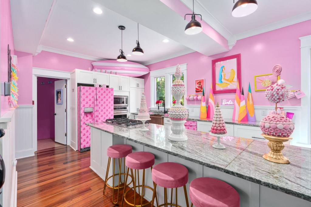 barbie pink themed house